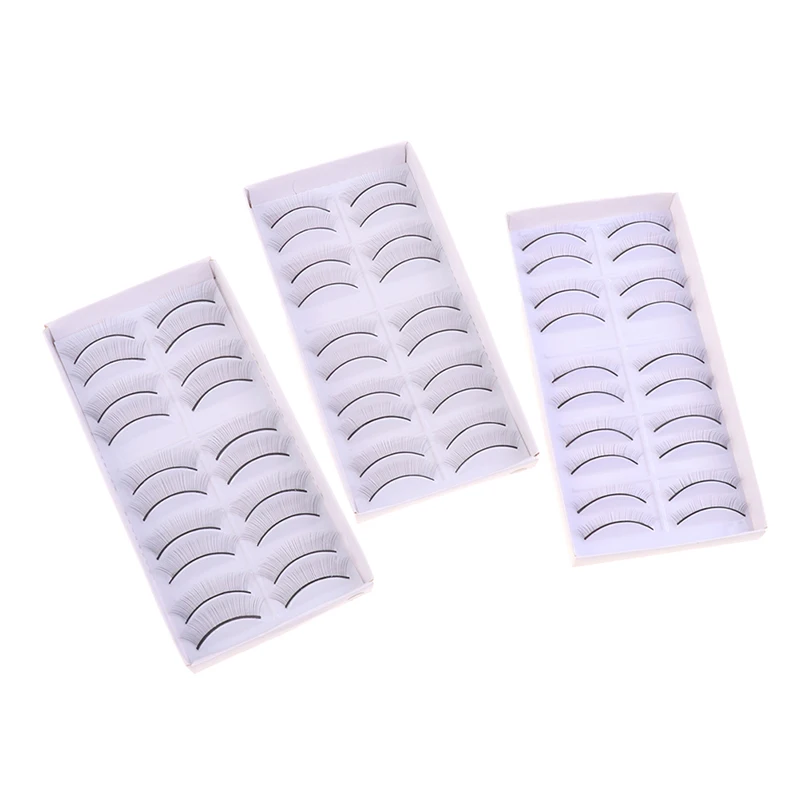 Cílios Postiços Individuais Treinamento Lashes, Extensão Natural Dos Cílios, Ferramentas De Maquiagem De Beleza, 10 Pares