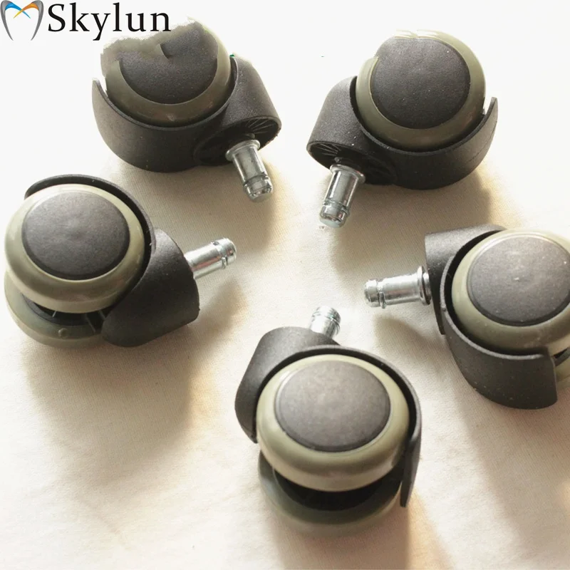 

5PCS Dental chair seat Wheels chair truckings wheels silent swivel Dental chair Unit accessories dental materials SL449