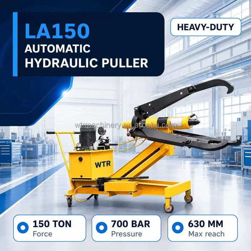 Mobile 50-Ton Automatic Hydraulic Puller System with Up-to-350mm Hydraulic Stroke for Offshore-Winch Bearing Maintenance