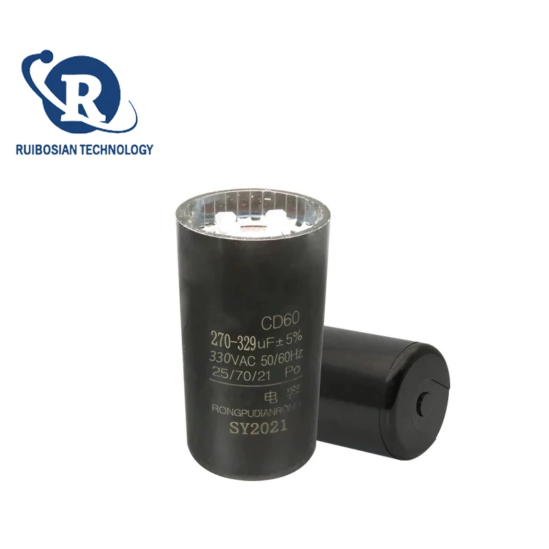 330V CD60 cold storage air conditioning refrigeration compressor 270-329UF freezer starter auxiliary US-grade capacitor