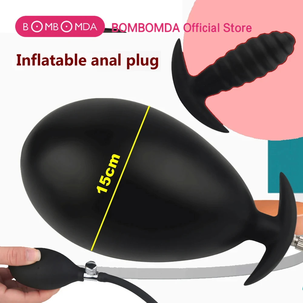 Inflatable Anal Plug Expandable Butt Plug With Pump Anal Dilator Massager Adult Products Silicone Anal Sex Toys for Women Men