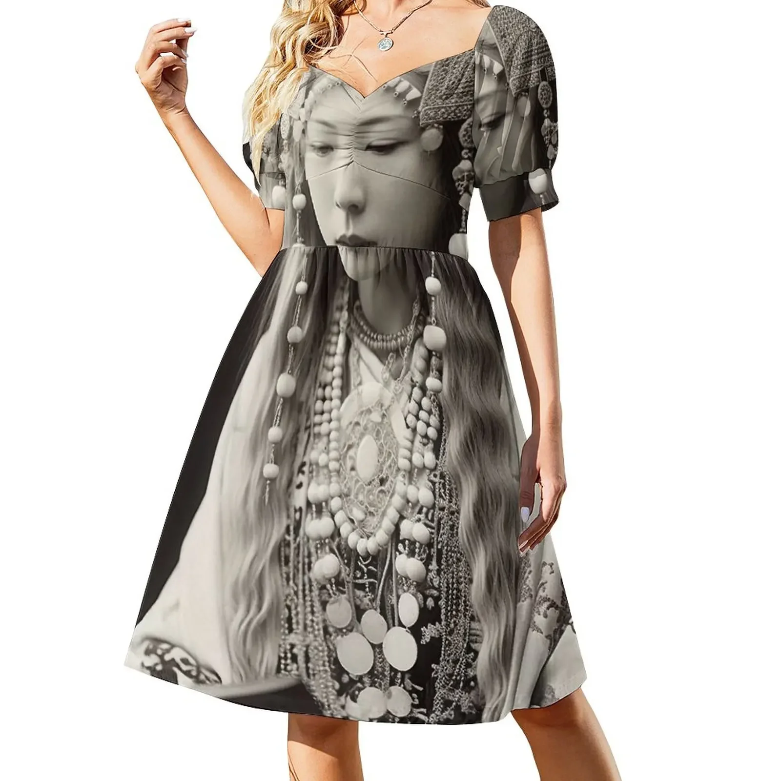 

Fantasy vintage reading princess Short-Sleeved Dress bandage dress women evening dress