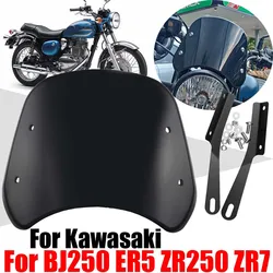 For Kawasaki Estrella BJ 250 BJ250 ER5 ER-5 Twister ZR250 Balius ZR-7 ZR7 Accessories Retro Windscreen Windshield Wind Deflector