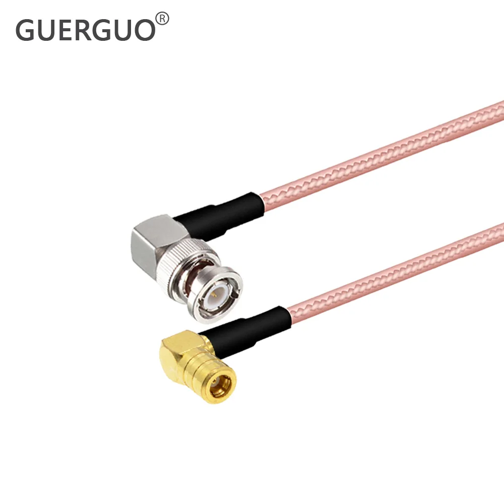 RG316 Cable 50 Ohm SMB Female to BNC Male 90 Degree Right Angle Jack RF Coaxial Extension Cord Jumper Pigtail Adapter 10CM-5M