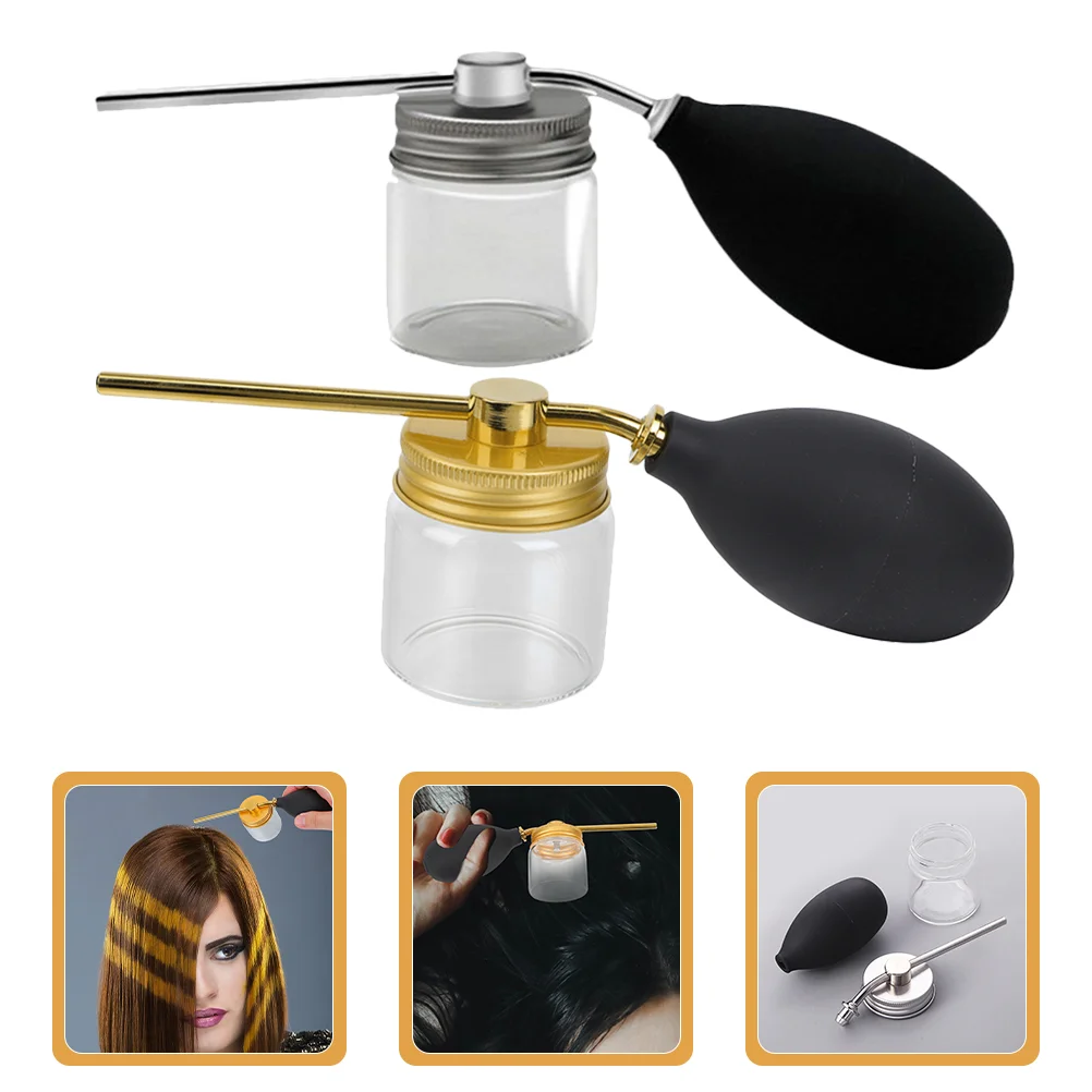 

2Pcs Hair Bottle Spray Fiber Applicator Empty Refillable Portable Precision Powder Spray Container Nozzle Transparent Plastic