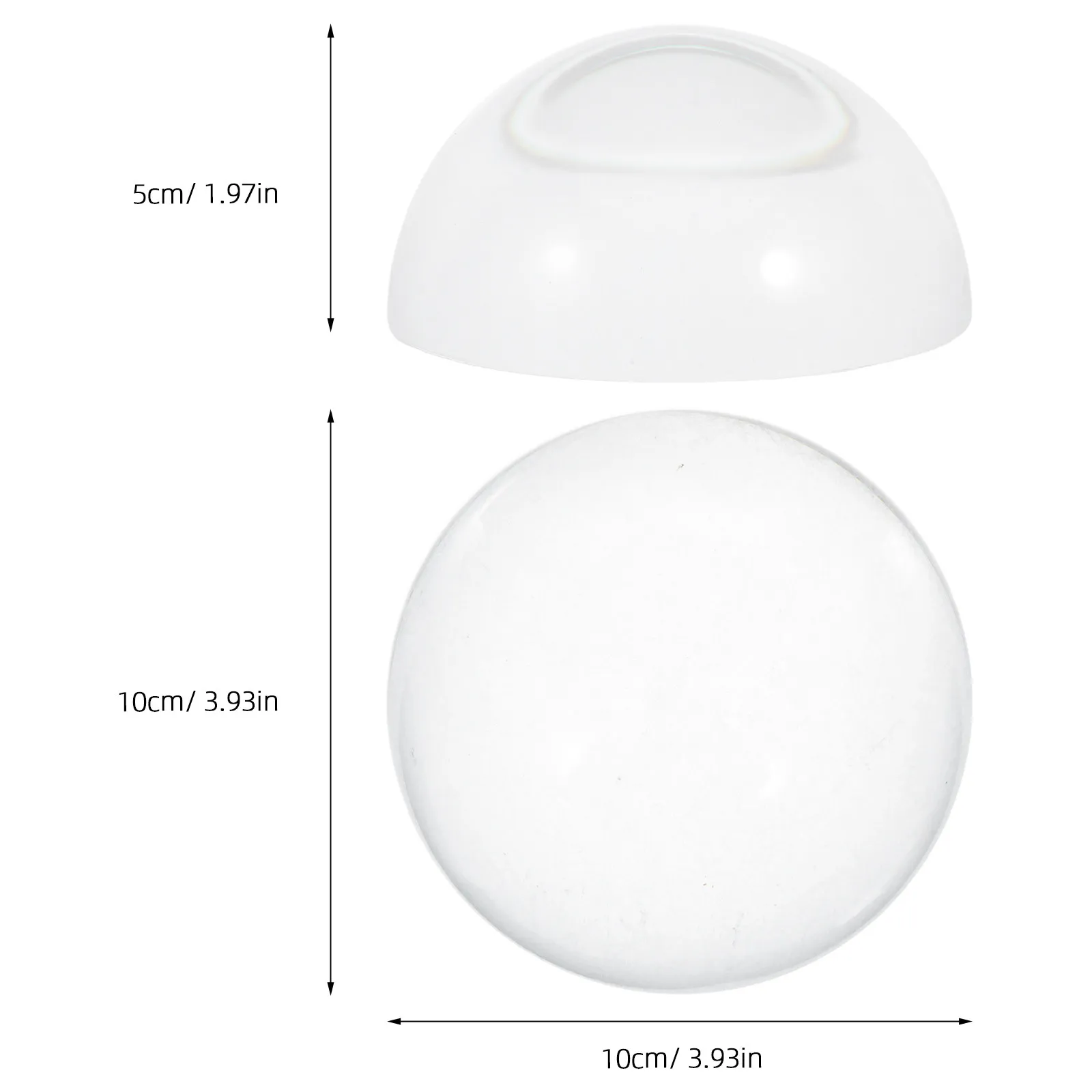 Clear Acrylic Dome Magnifier Desktop Paperweight Half Ball Lens 4 Inch 10X Reading Magnifier for Print Books Newspapers