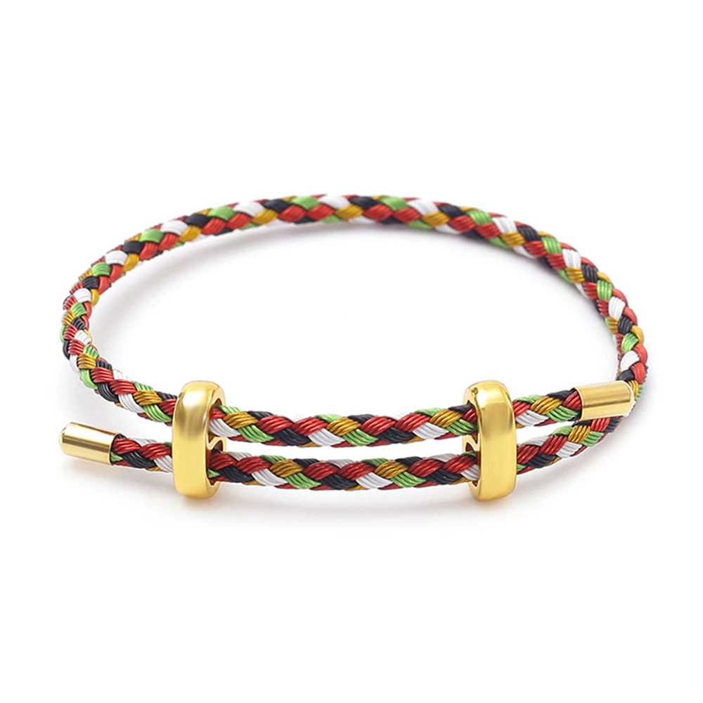Handmade Woven Wire Rope Adjustable Bracelet, Luxury Gift