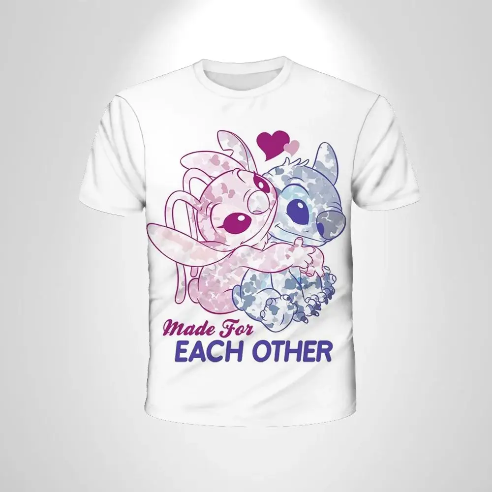 

Child Kawaii Stitch T-shirt Child Girl Clothing Toddler Tees Children Clothes 2025 Summer Short Sleeve Kids Boy Cartoon Tee Tops