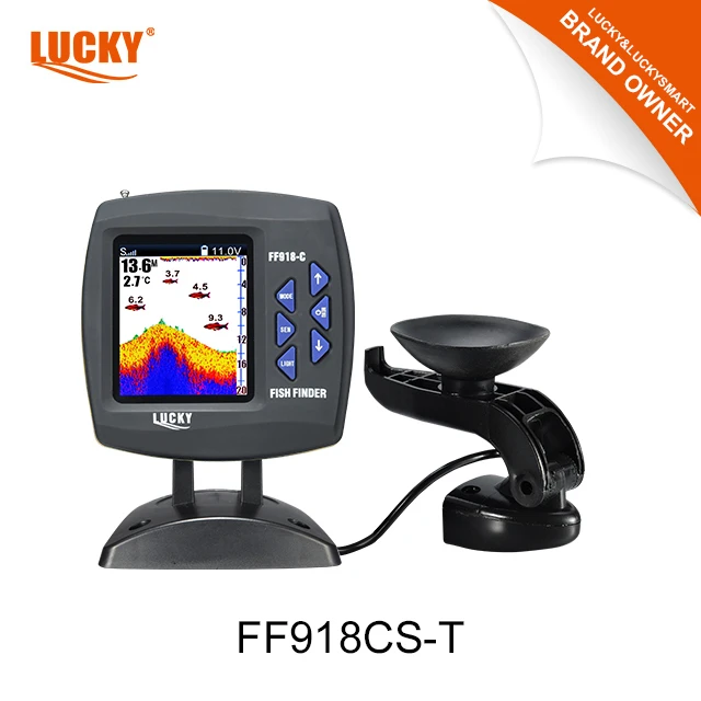 Lucky Bait Boat Fishing Sonar FF918CS-T 3.5inch Colored Dot-Matrix Display With Transducer Sensor