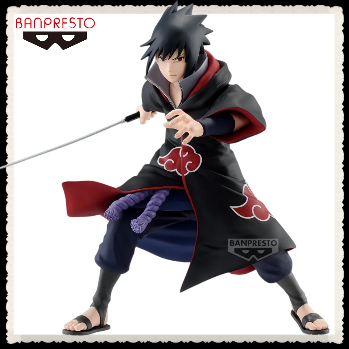100% Original Banpresto VIBRATION STARS NARUTO Shippuden Uchiha Sasuke IV Anime Prize Figure Plastic Collectible Statue Model