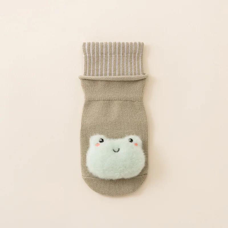 1 Pair Cute Infant Baby Sock for Boy Girl Sweet Cartoon Animal Non-slip Floor Sock for Toddler Spring Autumn Indoor Baby Sock