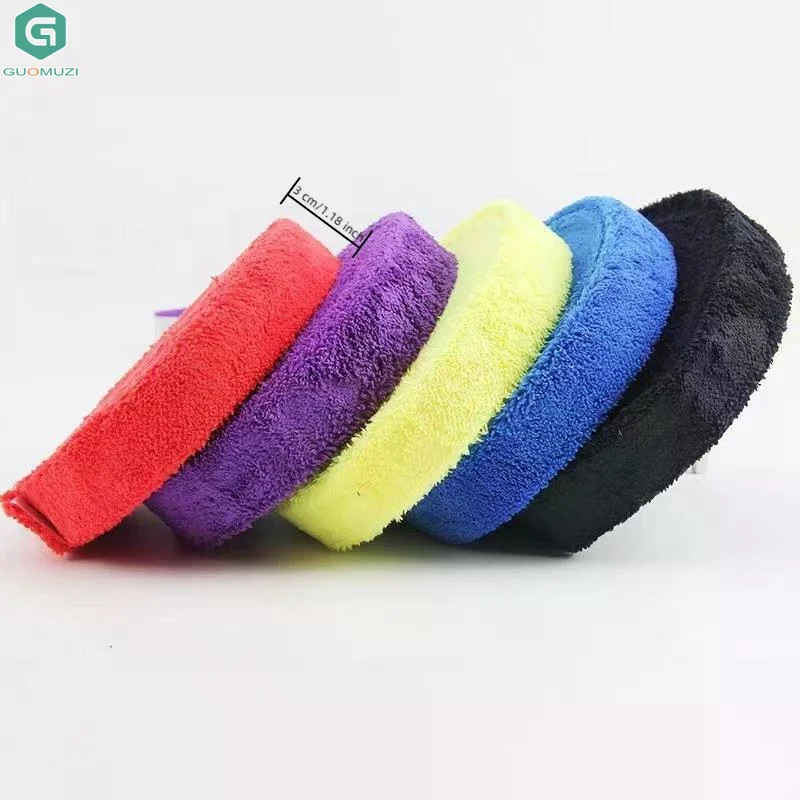 1SetPolyester 5 متر/10 متر منشفة الغراء قبضة مضرب تنس الريشة Overgrips الشريط مضرب قبضة قبضة عدم الانزلاق الشريط الفرقة عرق الريشة