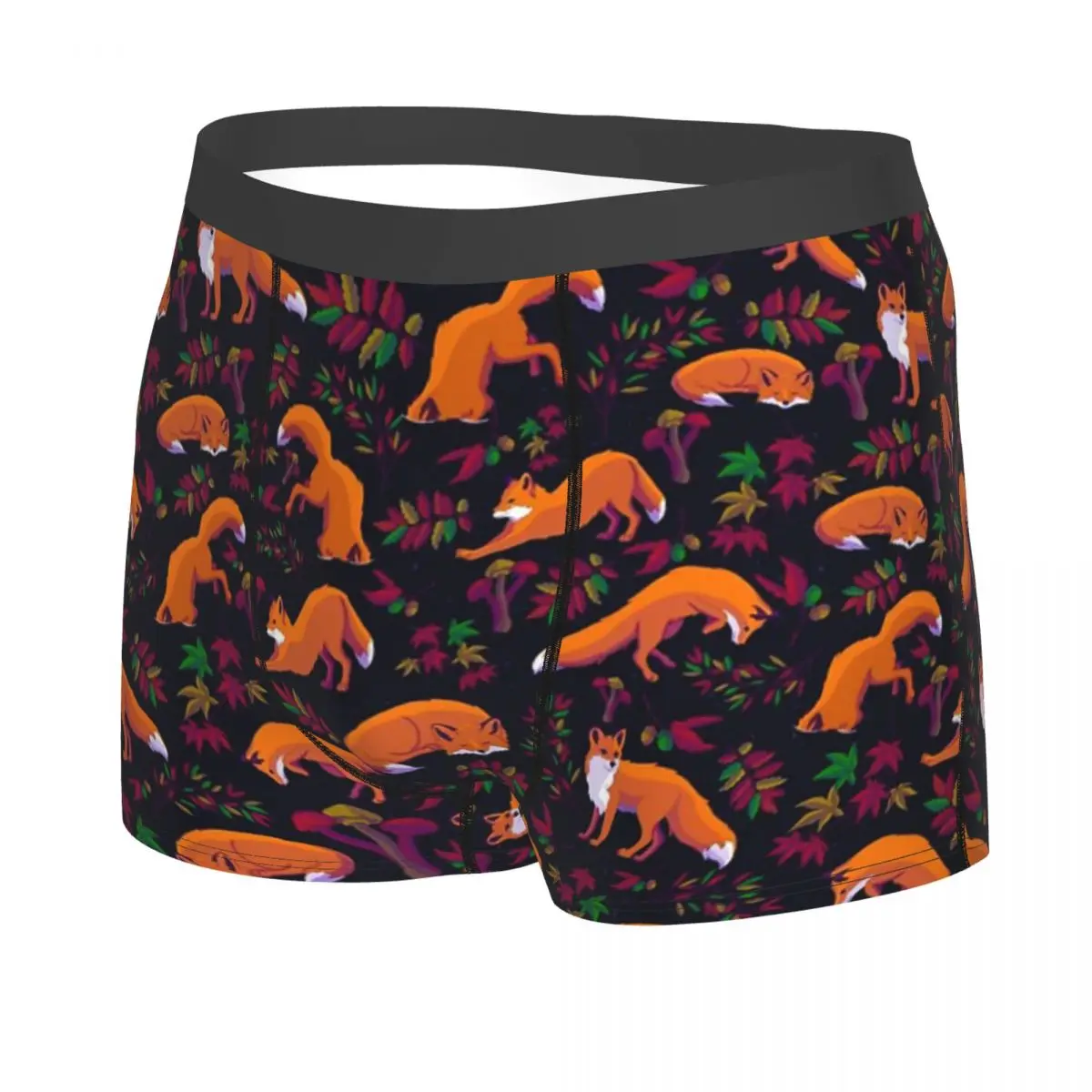 Boxer Underpants Shorts Forest Fox Panties Men Comfortable Underwear for Homme Man Boyfriend Gift view 2