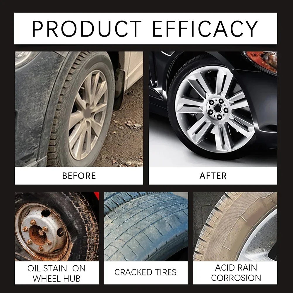 Car Tire Nourish Wax Cream Waterproof and Dirty Resistant Tire Polishing Wax for Enhanced Shine and Protection