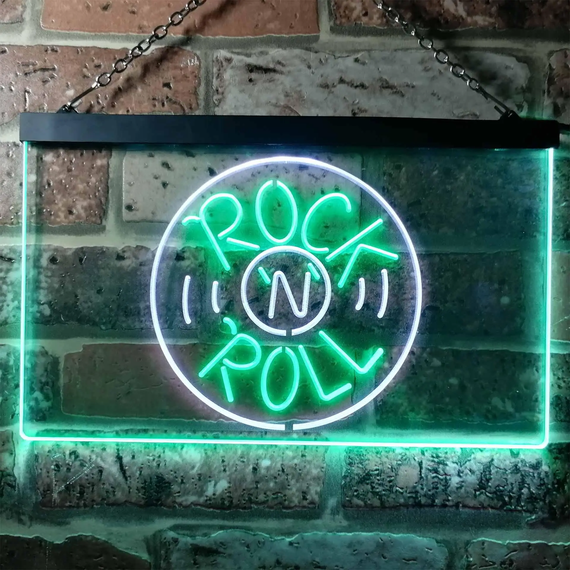 

Rock and Roll Music Bar Dual Color Led Neon Sign st6-i0489