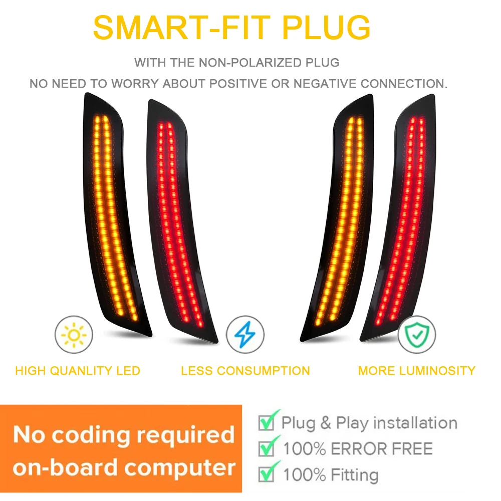 4 قطعة LED الجانب ماركر بدوره أضواء الإشارة لكاديلاك ATS 2015-UP CTS 2014-UP سيارة درابزين مصباح إيقاف السيارة OEM # 20896549