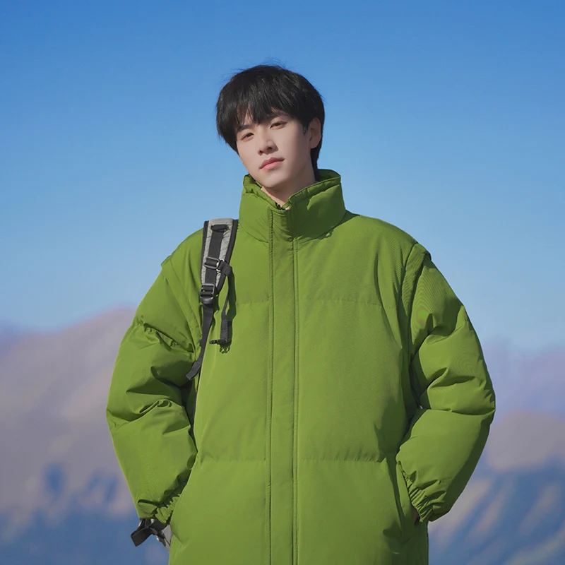 الرجال الشتاء في الهواء الطلق بسيط الرياضة الطبيعية الترفيه يندبروف تنفس الملابس القطنية في الهواء الطلق موضة الاتجاه سترة سميكة الدافئة