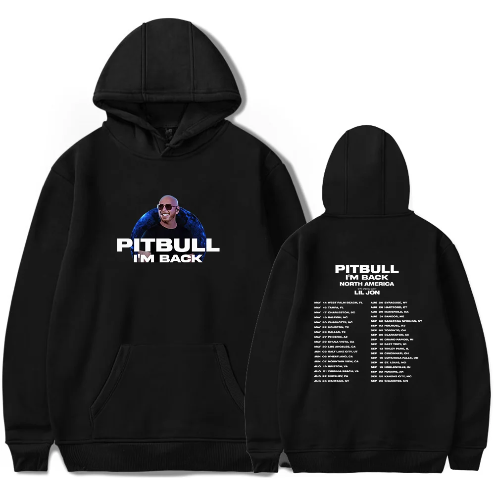 

Pitbull Hoodie 2026 I'm Back Tour Long Sleeve Unisex Pullover Clothing Sweatshirt for Men and Women