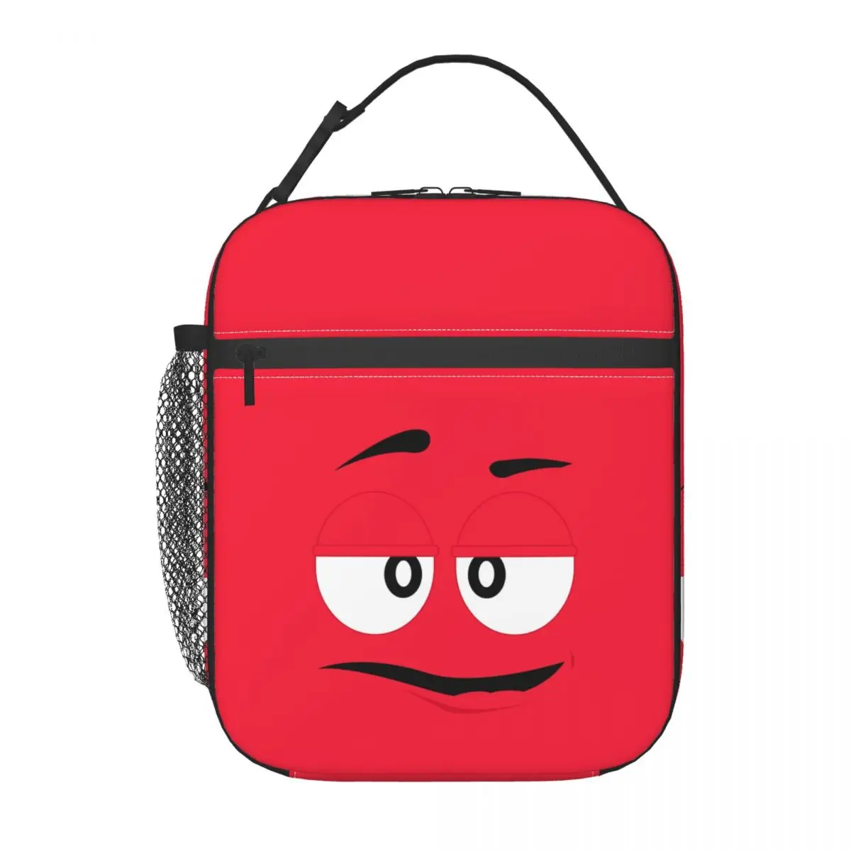 Custom Cartoon Chocolate Red Candy Faces Lunch Bag Men Women Warm Cooler Insulated Lunch Boxes for Adult Office