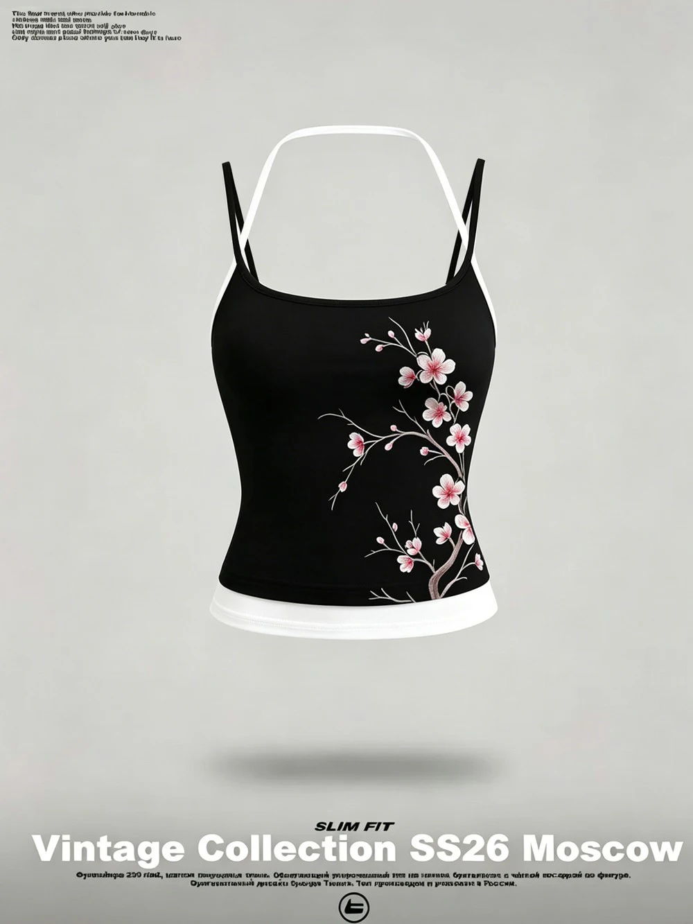 Tanktops mit Kirschblütenmuster, Sommer-Damen-Camisole, weich, schmal geschnitten, zweiteiliger Look, ärmellos, sexy, dünne Damenweste. – Detail 13