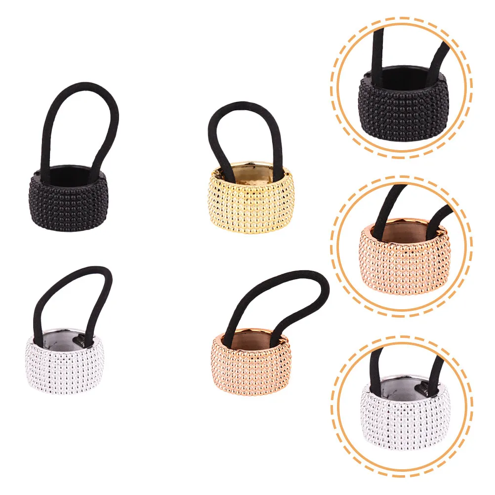 

Набор из 4 резинок для волос: для тонких и густых волос, эластичные резинки-кольца для хвоста, инструмент для укладки, для повседневного использования женщинами