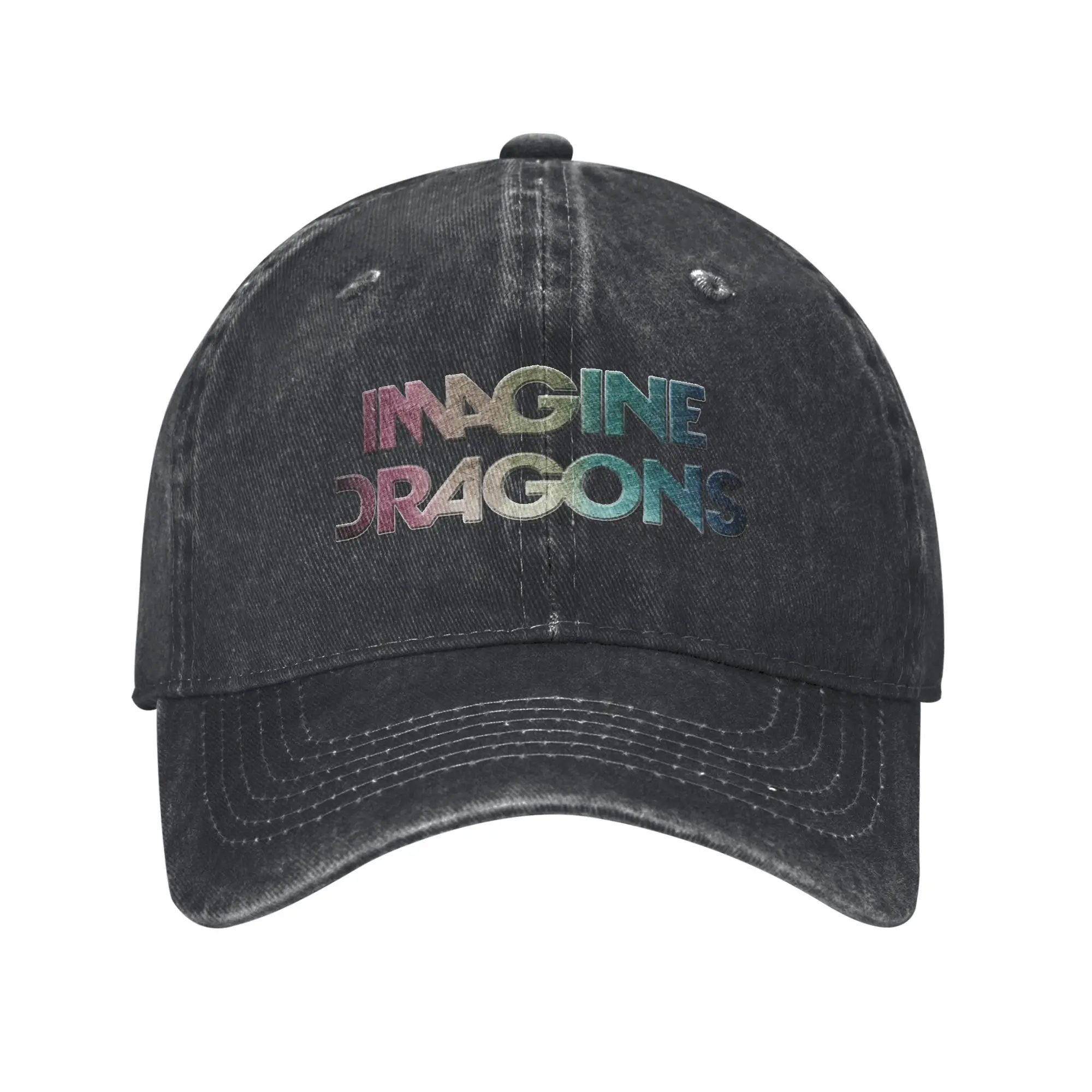 

Vintage Imagine Dragons Metal Spectrum Baseball Cap Unisex Distressed Denim Sun Cap Outdoor Travel Unstructured Soft Caps Hat