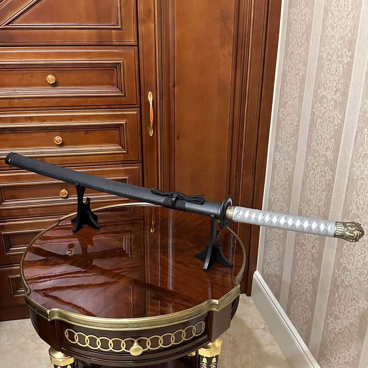 39,3 Zoll Elden Moonveil Holz Katana Schwert Japanischer Katana Säbel Original Samurai Ninja Messer Cosplay Zubehör Prop Spielzeug