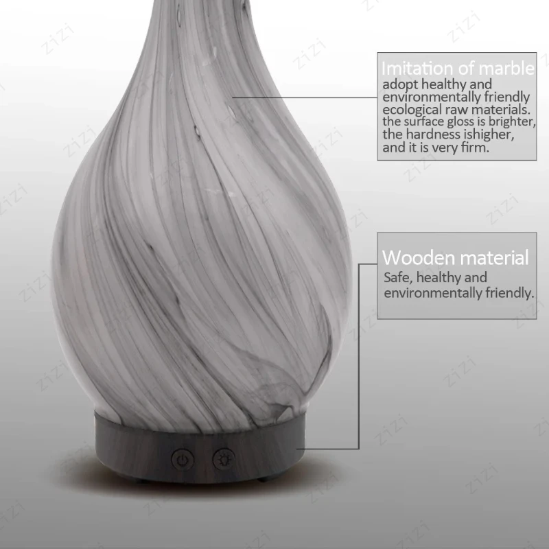 Glass Craft Slanted Mouth Vase Shaped Aromatherapy Machine USB Rainbow Light Humidification Aromatherapy Machine image 5
