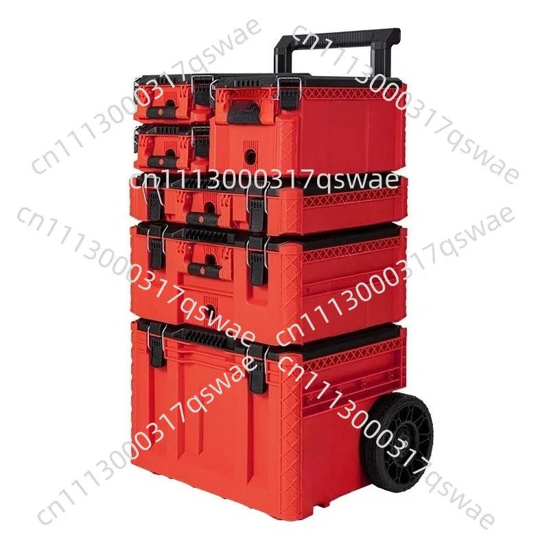 Six-layer stacked combined storage box Multifunctional electric hardware cart box with wheels