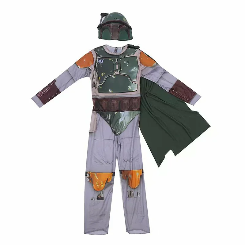 Kids Boba Fett Costume Planet Wars Uniform Disguise Halloween Costume Children