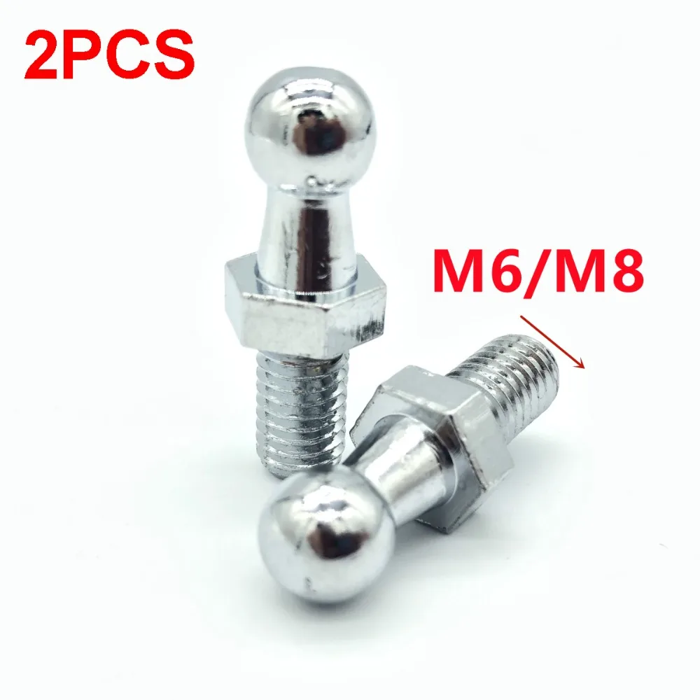 2pcs 10mm Boot Bonnet Gas Strut M8/M6 Lift Support Gas Strut End Fitting Universal Auto Accessories