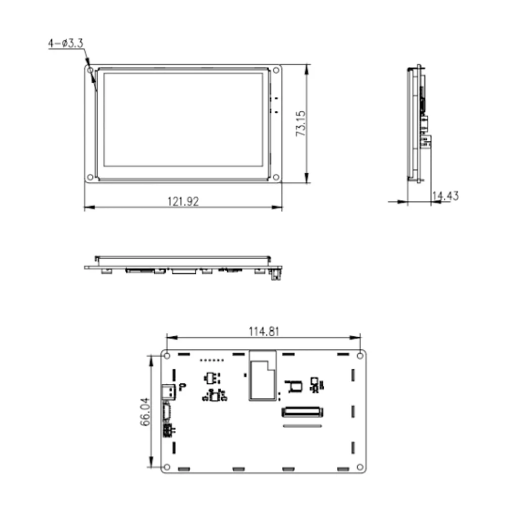 Imagem -06 - Módulo Lcd de Tela de Porta Serial Inteligente Smart Home Display Wifi bt Rs485 St7701 Esp32 s3 N16r8 480x272 43