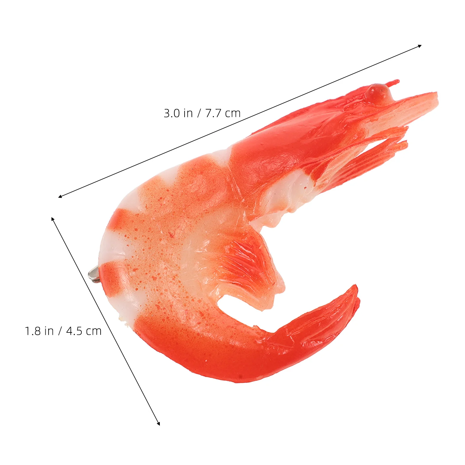 مشبك شعر مبتكر، صب الروبيان الواقعي، مشبك طعام مريح في الارتداء للحفلات وأعياد الميلاد والولائم والتسوق
