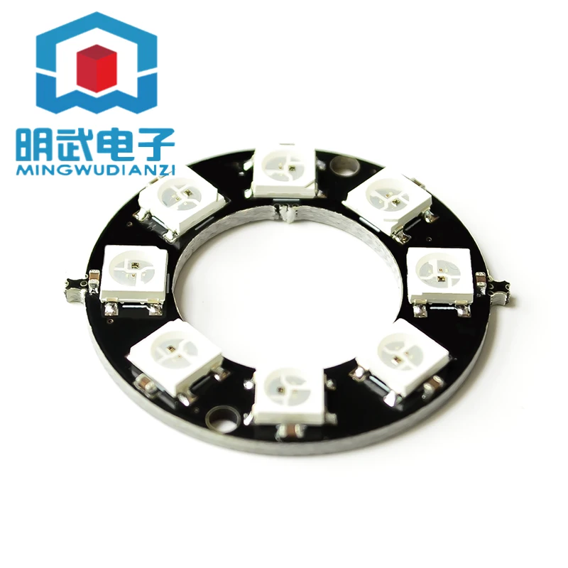 D16 8-bit WS2812 5050 RGB LED Intelligent Full Color RGB Light Ring Development Board Big Ring