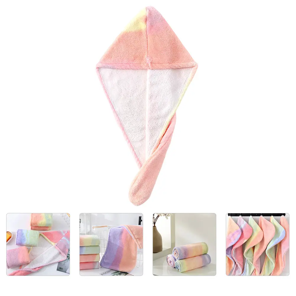 

1pc Bath Cap Hair Drying Towel Quick Drying Absorbent Hat For Women Men Kids Fast Dry Hair Wrap For Home Office Use