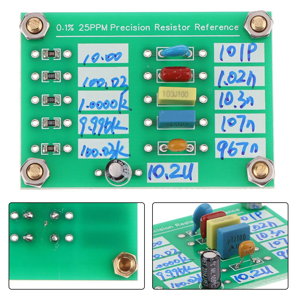 Resistor And Capacitor Reference Board For Multimeter Calibration With High Stability PCB Material 5x3cm