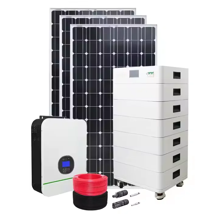 All in One 5000w Solar Panels 5kw 8kw 10kw Solar System Off Hybrid Grid 5000 Watt Full Set Complete Kit Solar Energy System