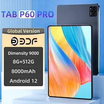 BDF 정품 글로벌 버전 태블릿 PC, 안드로이드 12.0, 10.1 인치, 8GB RAM, 512GB ROM, 3G, 4G LTE 듀얼 SIM 카드, 2.4G, 5G WiFi 