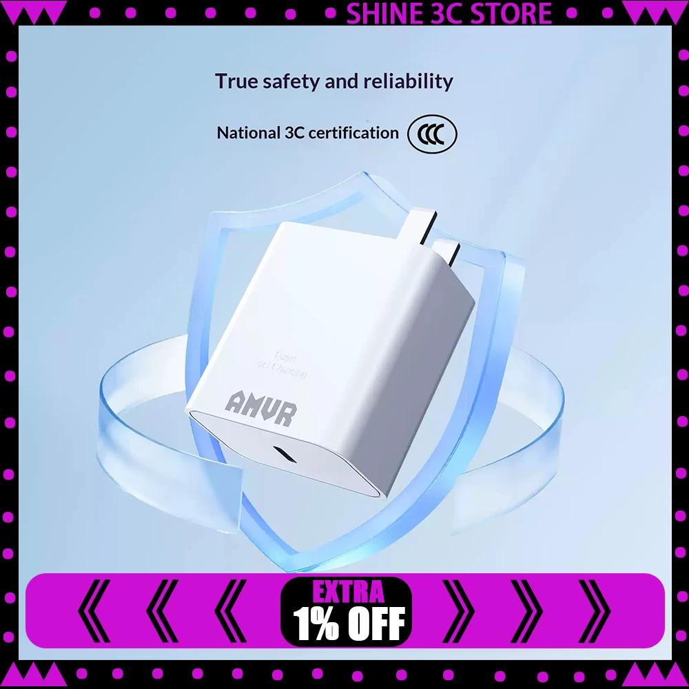 AMVR 45W fast charging charger VR Headset sType-C safe fast charging super power VR Glasses PD For quest3/3S