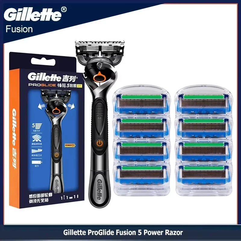 Gillette Proglide Fusion 5 Power Razor Manual Safety Shaver Flexball Beard Precision Clean Face Care Shaving Machine