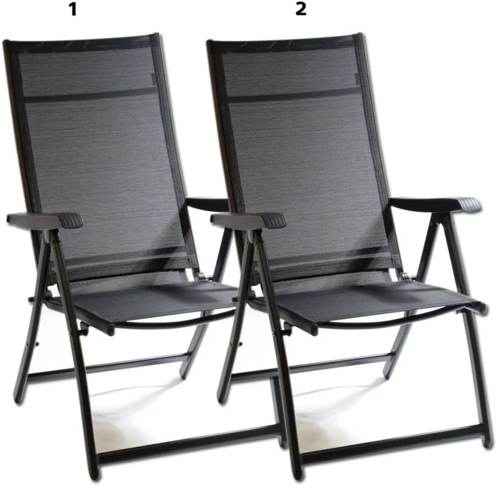 Heavy Duty Durable Adjustable Reclining Folding Chair Outdoor Indoor Garden Pool