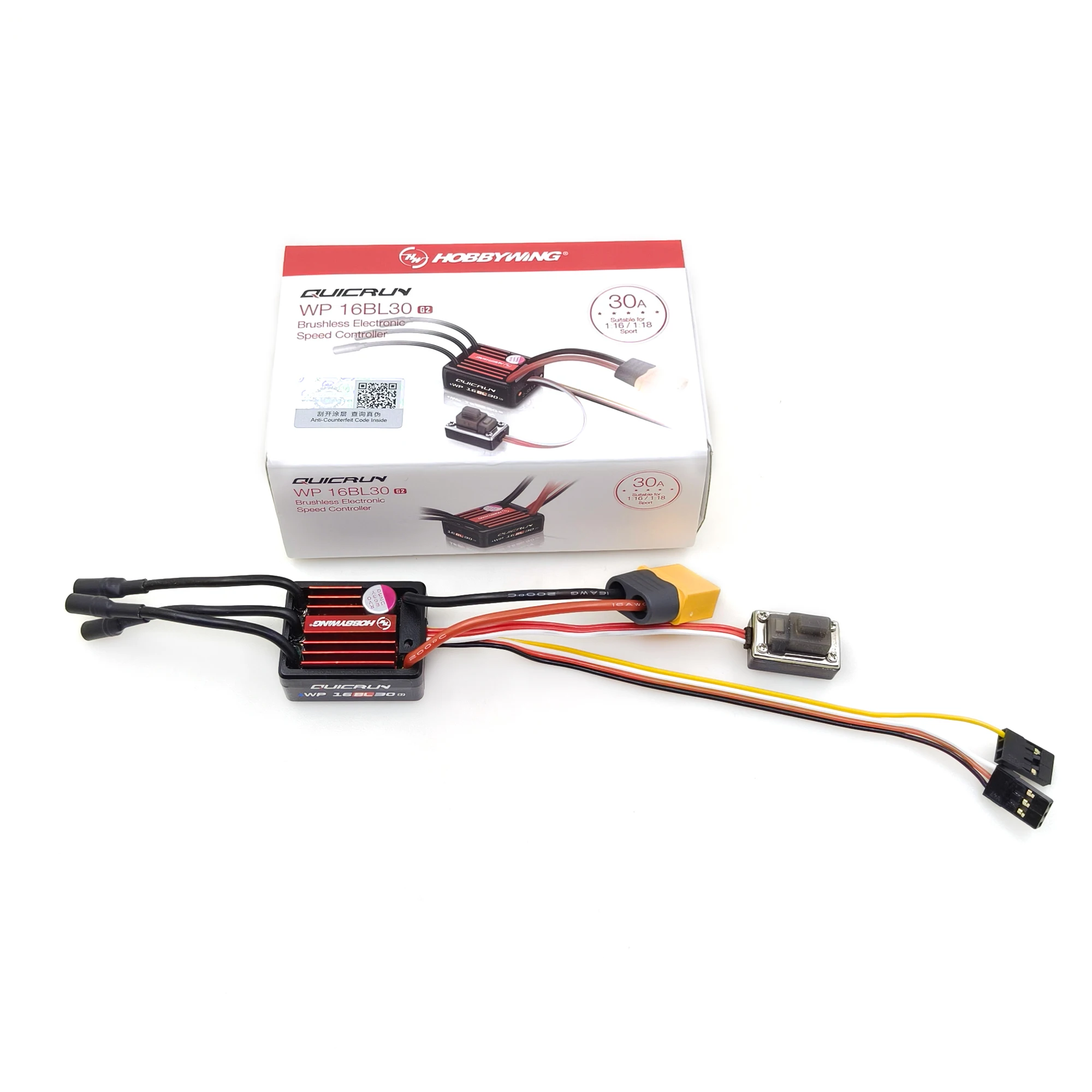 Hobbywing Quick Run WP-16BL30A G2 Waterproof Bidirectional Sensory Brushless ESC