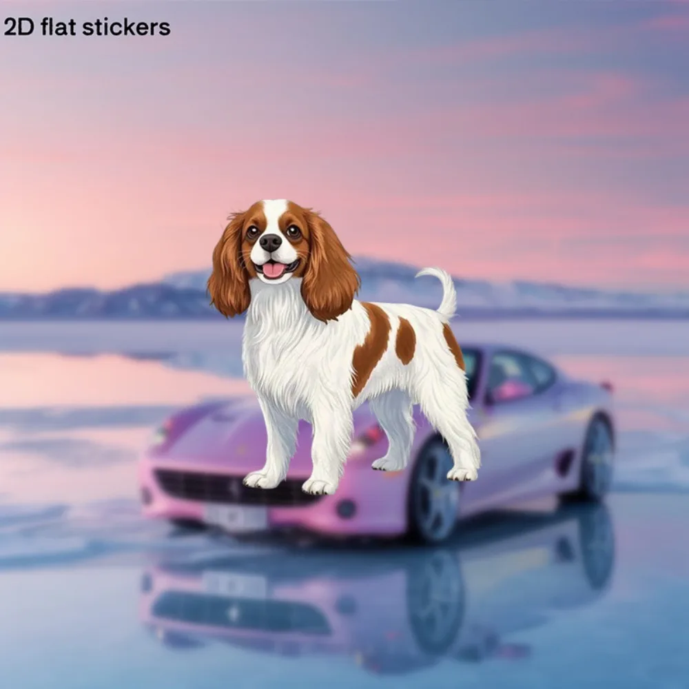 

Car Stickers Featuring Adorable Cavalier King Charles Spaniel Designs DIY Perfect for Cars Motorcycles Laptops Water Bottles