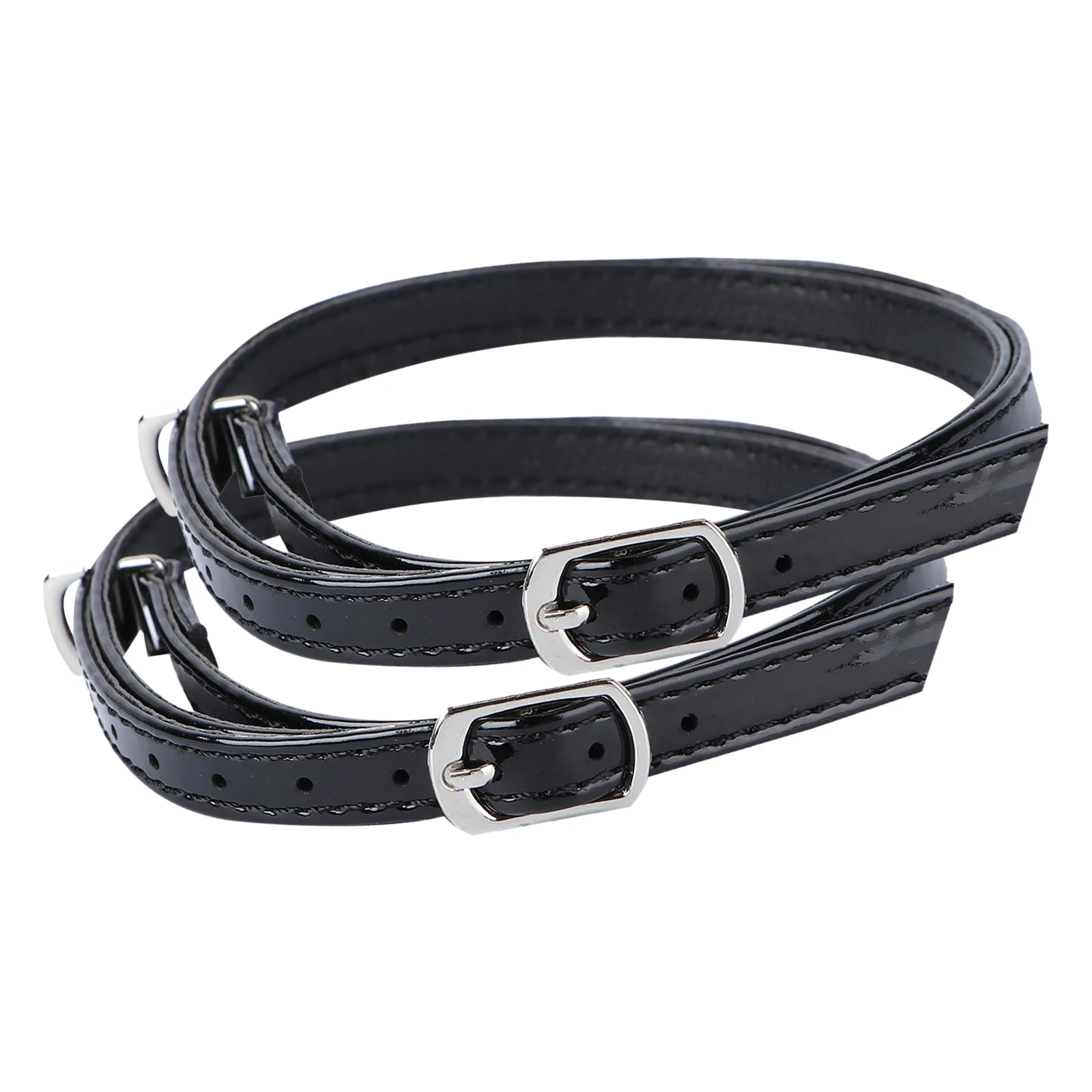 

1Pair High Heel Shoe Straps Anti-Drop Ankle Straps for Women Detachable Cross Shoelace PU Material Easy Care Stylish Pure Color