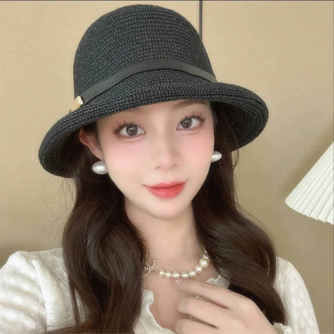 Cappello da pescatore sottile primavera estate Cappello da sole versatile e versatile Cappello da buet casual coreano Sle Cappello a tesa riccia da donna