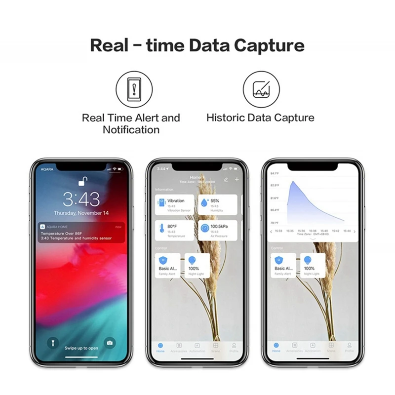 Sensor de umidade temperatura zigbee inteligente sensor de pressão ar ambiente casa inteligente para mi casa app