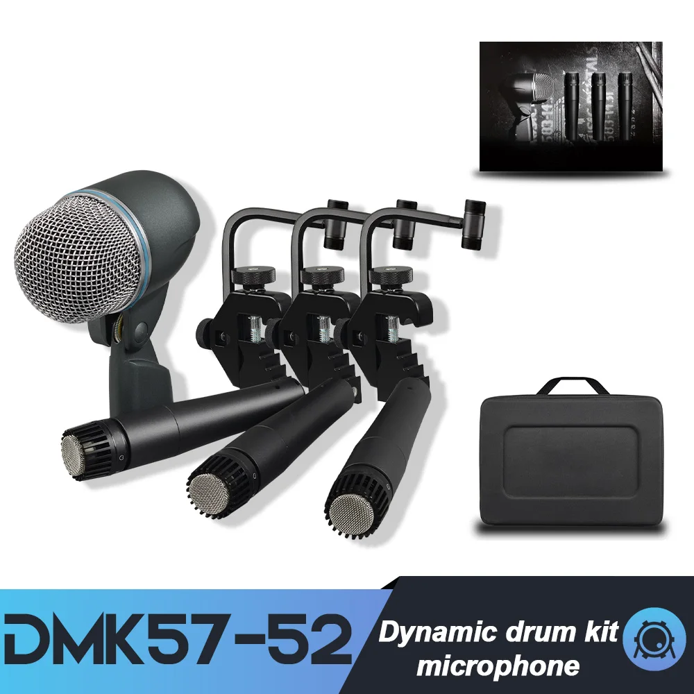 

DMK57-52 Professional Drum Microphone High-Quality Metal Body SM57 Transformer Core Included for Studio & Live Performances