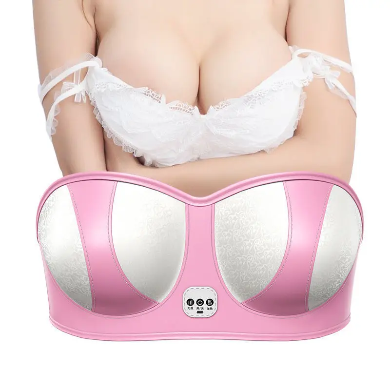 

Charging Electric Breast Massage Bras Vibration Chest Massager Growth Enlargement Enhancer Breast Heating Stimulator Machine