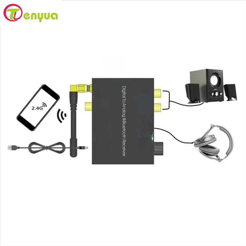 

ЦАП и BT 5,0 192 кГц/24 бит Hi-Fi цифро-аналоговый преобразователь RCA разъем 3,5 мм для наушников оптический коаксиальный выход для PS5