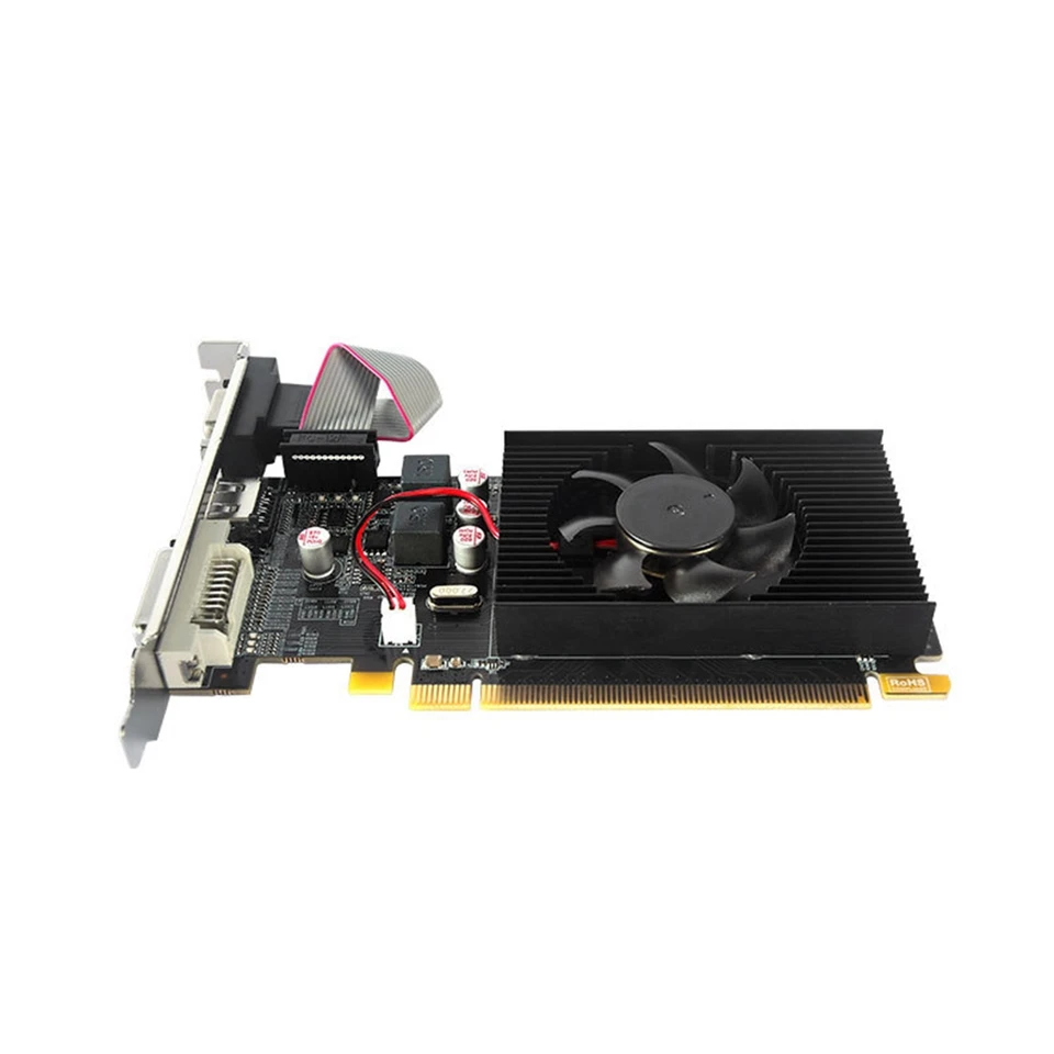 HD7450 Graphics Card 64Bit 2GB GDDR3 PCI-E 2.0 X16 -Compatible VGA -I Video Card for AMD Radeon HD 7450 2G 64 Bit - 34